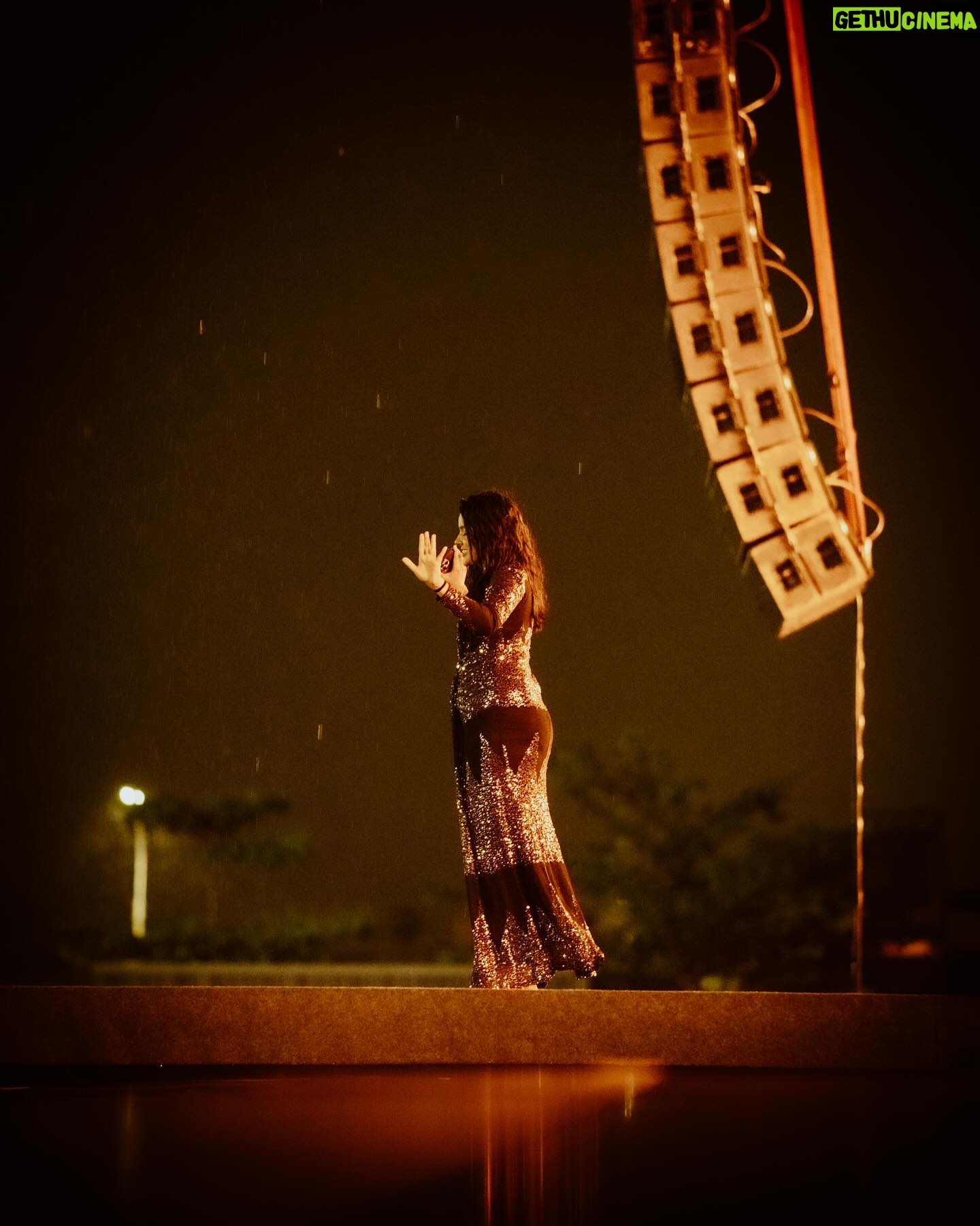 VJ Kalyani Instagram - As goofy on stage, coz thats where my heart is...! Pradeep Kumar Live in Concert at Trichyyy!! Wattta magical eve indeed it was, revamped the show post heavy rains and the crowd was still on!! @pradeep_kumar1123 anna, you are awesomeeeee💛 ... Congratulations lca & rafe na for the massive hittt despite the natural odds and thankyou for having meee💛💛 @makapa_anand anna my guiding starrr🥰🥰 ... Wearing: @lithas_rentals Muah: @revyz_makeover 📸: @cameracrewshorts ... #pradeepkumar #liveinconcert #host #trichy #vjkalyani🎤