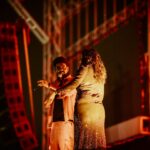 VJ Kalyani Instagram - As goofy on stage, coz thats where my heart is...! Pradeep Kumar Live in Concert at Trichyyy!! Wattta magical eve indeed it was, revamped the show post heavy rains and the crowd was still on!! @pradeep_kumar1123 anna, you are awesomeeeee💛 ... Congratulations lca & rafe na for the massive hittt despite the natural odds and thankyou for having meee💛💛 @makapa_anand anna my guiding starrr🥰🥰 ... Wearing: @lithas_rentals Muah: @revyz_makeover 📸: @cameracrewshorts ... #pradeepkumar #liveinconcert #host #trichy #vjkalyani🎤
