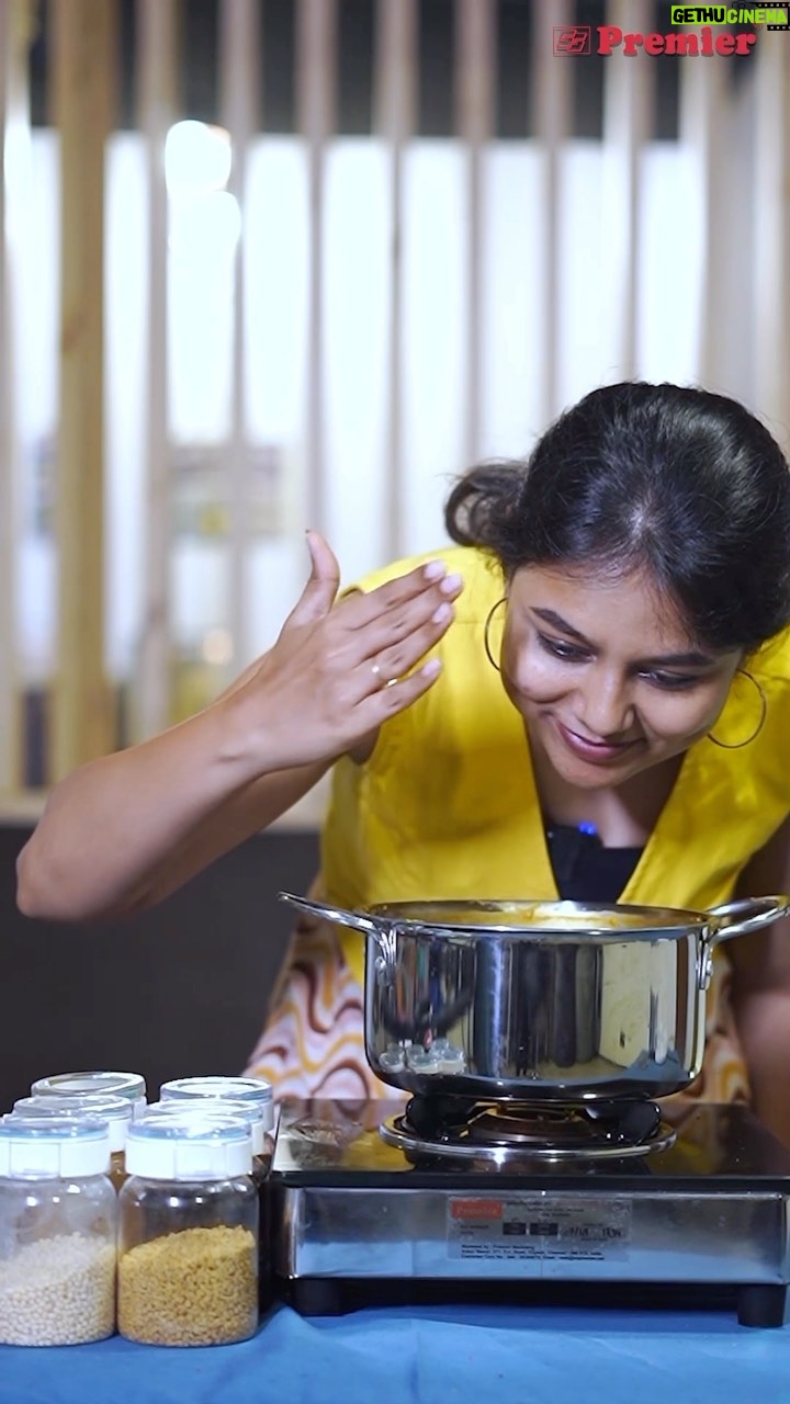 VJ Tara Instagram - Master the Art of kootan chooru with @premierkitchen.in Make the Perfect Duo for an Exquisite Meal! Recipe for kootan chooru: Ingredients: ✨2 cups rice ✨4 cups water ✨1 cup mixed vegetables (carrots, peas, bell peppers, etc.) ✨1 onion, finely chopped ✨2 tomatoes, pureed ✨2 tablespoons oil ✨1 teaspoon cumin seeds ✨1 teaspoon ginger-garlic paste ✨1 teaspoon turmeric powder ✨1 teaspoon red chili powder ✨1 teaspoon garam masala ✨Salt to taste ✨Fresh coriander leaves for garnish Instructions: ✨Rinse the rice thoroughly under cold water until the water runs clear. Soak the rice in water for 30 minutes, then drain. ✨Heat the Premier 3 ply stainless steel pot and add oil. Once the oil is hot, add cumin seeds and let them splutter. ✨Add the chopped onions and sauté until they turn golden brown. ✨Add the ginger-garlic paste and sauté for a minute until the raw aroma disappears. ✨Stir in the tomato puree, turmeric powder, red chili powder, garam masala, and salt. Cook the masala on medium heat until the oil separates from the mixture. ✨Add the mixed vegetables and cook for a few minutes until they are slightly tender. ✨Add the cooked rice from the Premier Black Hard Anodized Handi Pressure cooker to the Premier 3 ply and gently mix it with the masala and vegetables. ✨Pour water into the cooker, close the lid, and cook on high flame until you hear one whistle. Then reduce the flame to low and cook for an additional 5 minutes. ✨Carefully open the lid and fluff the rice with a fork. Garnish with fresh coriander leaves. ✨Serve hot and enjoy the delectable kootan chooru cooked to perfection. Bon appétit! To buy visit our online store www.premierkitchen.in Host: @vj_tara Shot by: @_selvinraj Curated by: @sampath_kumar_gandhi Edited by: @vetriselvan_editoroffl #vjtara #premierkitchen #premiercookware #premierrecipes