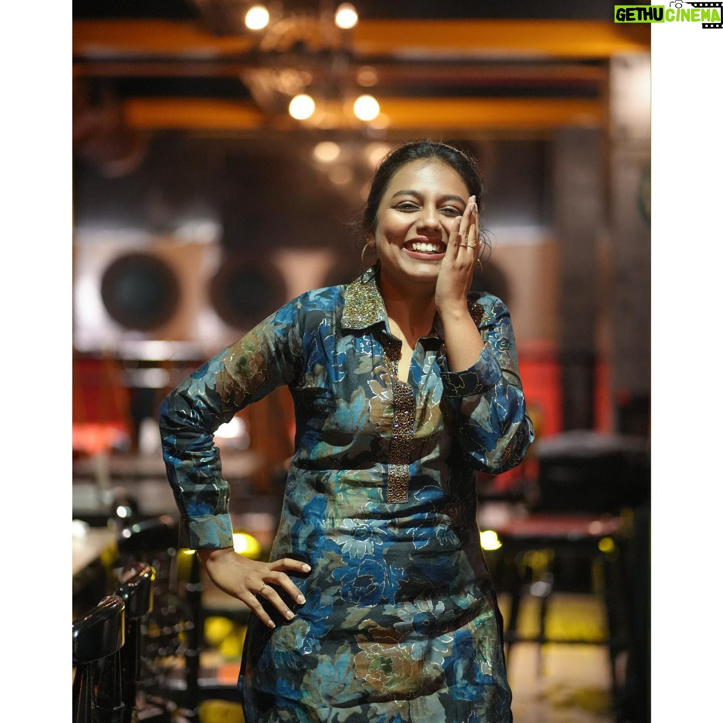 VJ Tara - 2.3K Likes - Got this classy set from @fashionskiya 😅 swipe ➡️ see the reactions and had wonderful funfilled conversation with @gvprakash and @gourigkofficial during #adiye promotions 🎉✨
.
.
#shootday #ootd #weaternfashion #vjtara #funday