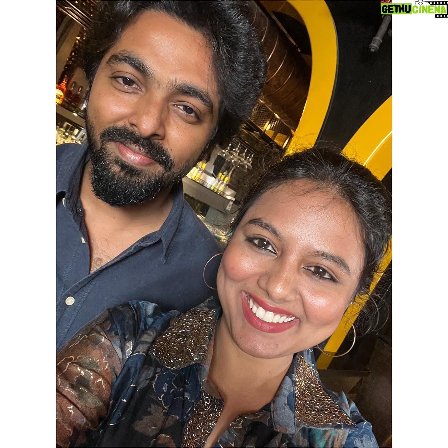 VJ Tara - 2.3K Likes - Got this classy set from @fashionskiya 😅 swipe ➡️ see the reactions and had wonderful funfilled conversation with @gvprakash and @gourigkofficial during #adiye promotions 🎉✨
.
.
#shootday #ootd #weaternfashion #vjtara #funday