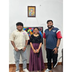 VJ Tara Instagram - Had a blast meeting our @sudhakar__actor and @gopi_aravindh ✨🤩
.
Outfit: @priyam_kurtis 
 #interviewparithabangal #paridhabangal #gosu
