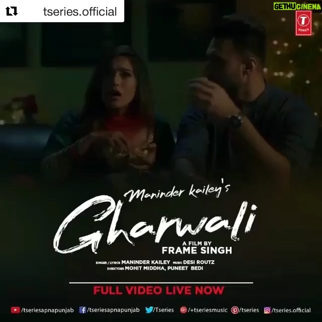 Vaibhavi Joshi Instagram - "Har Gharwali Special hondi hai" 😍 #Gharwali a track by @maninderkailey out now : http://bit.ly/Gharwali-ManinderKailey Music by - @desiroutzofficial @framesingh ,director @iammiddha Enjoy the track, spread Love & Make them feel special !! tune in to this track now on our YouTube channel #TSeriesApnaPunjab