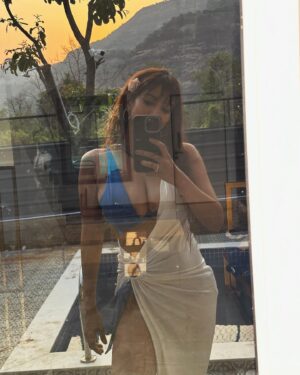 Vaibhavi Joshi Instagram - Body is just a mirror reflecting your inner state of consciousness. 🌟 @prana_eco_villa 

#friday #weekend #nature #bikini #model #actress #fashion #fashionstyle #naturelovers #mirror #reflection #weekend #bikinifitness #fitness #fit #happy #happiness #instagood #instadaily #style #motivation #inspiration #knowthyself #pose #lifestyle #life #vaibhavijoshi #bollywood #tollywood #pollywood #sunset