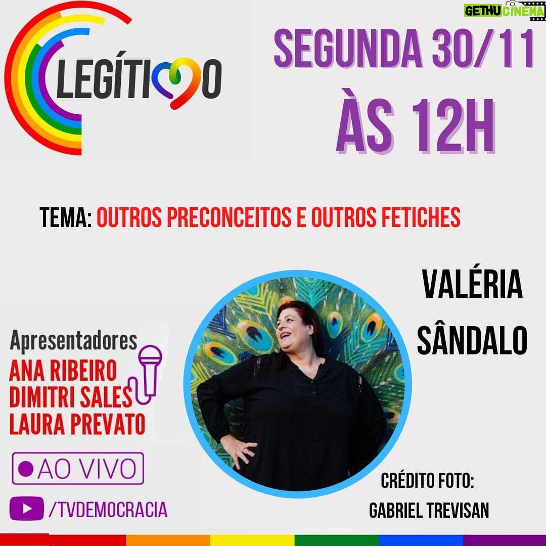Valéria Sandalo Instagram - . Amanhã ao meio-dia, no canal TV Democracia, estarei batendo um papo sobre preconceito, rotulação, fetiche e afins! Bora ver! . . . #valériasândalo #valeriasandalo #valériasandalo #valeriasândalo #gorda #gordofobia #fetiche #atrizgorda #mulhergorda