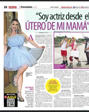 Valentina de Abreu Instagram - Gracias @diarioextra por esta nota tan hermosa 🥹💕 Gracias a todos por tanto cariño 😍 

 Makeup💄  @josemelendez.makeup 
Extensiones 💇🏼‍♀️ @jasminchevezhairexpert 

#extra #periodico #valentinadeabreu #lachama #ecuador #me