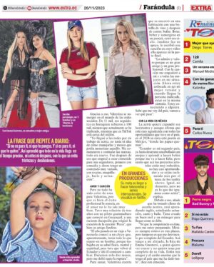 Valentina de Abreu Instagram - Gracias @diarioextra por esta nota tan hermosa 🥹💕 Gracias a todos por tanto cariño 😍 

 Makeup💄  @josemelendez.makeup 
Extensiones 💇🏼‍♀️ @jasminchevezhairexpert 

#extra #periodico #valentinadeabreu #lachama #ecuador #me