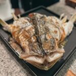 Valentine Thomas Instagram – The photos are too pretty not to post hehe. It’s always so much fun to cook with someone who shares the same passion (aka obsession) for food. @angelmia79 and I made:

Photo 2: African pompano, bacon cold smoked by @joserlfreedive 

Photo 3: Kampachi, Sumo orange ponzu, orange oil

Photo 4: Bonito sashimi, EVOO, Maldonado salt, chives 

Photo 5: King mackerel ragout bruschetta 

Photo 6: torched mackerel

Photo 7: mackerel topped with rice brown vinegar shallot vinaigrette, harissa oil

Photo 8: roasted snook head, miso-ponzu butter 

Photo 9: ma fav Italian buddy 🇮🇹 

Photo 10: lobster pasta, Dyson air dried mullet bottarga 😂(thank you @efish_co for the roe)

📷 @ggerbasi 

All eaten by @laurensarasua 😂