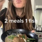 Valentine Thomas Instagram – I got so many amazing questions, that I decided to repost a video of my “2 meals 1 fish” video. This is a prime example of a SUPER easy recipe using the entire fish with flavors that are better than the restaurant. 

1- Filet the fish (Ill make a slower more explicative video on this topic)
2- Leave the skin on the filet, salt the skin and set aside.
3- Fry the carcasses of the fish and add a mirepoix (fancy for 1 onion, 1 carrot and 1 celery). I also like to add parsley. 
4- Add some white wine and cover with water. Simmer for about 20 minutes. Drain and discard the hard bits. 
5- You just made a fish fumet which is and INCREDIBLE base for a sauce 
6- To thicken the sauce, make a roux (melt 2 tbsp butter and when melted add 2 tbsp of flour). Then assemble your stock. You’ll have a beautiful cream textured sauce. 
7- Then the world is your oyster, add heavy cream, butter, lemon juice, capers, tarragon. Whatever flavors you enjoy. Taste, taste, taste. 
8- Heat seed oil (you want a high temperature oil, not olive oil, a little seed oil is better than burnt oil trust me).
9- Wipe the skin of tjr fish with a paper towel and fry skin down. Once the skin is nice and crispy (using a spatula peak under it, you can!). After maybe 5 minutes and the skin is golden brown and crispy, flip the filet over for about 60 seconds. 
10- IF THE FISH IS FRESH, don’t be worried about undercooking it. If the fish isn’t fresh, don’t eat it anyways 😂

This is a zero waste recipe that insanely easy to make!! It’s one of many ways to utilize fish :)