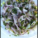 Valentine Thomas Instagram – SUMMER IS HEREEEEEE. Which means warm water, smooth conditions, nice fish and great boat food with friends. This ceviche is defo a winner 🔥🔥🔥 @redtidespearfishing @chuckdfishanddive 

– Persian cucumbers 
– Pineapple 
– Avocado
– Jalapeño
– Cilantro 
– Red Onion
– Cayenne pepper
– Salt 
– Lime Juice