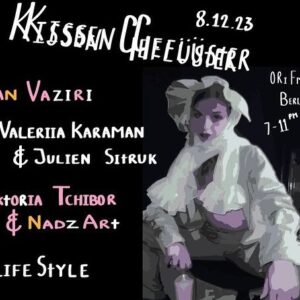 Valeriia Karaman Instagram - This is an announcement of the group performance event at @oriberlin curated by @viktachibor & @nadzart__ 
(and performed by them as well) 
Where @julien.sitruk and I will introduce you to some of our recent thoughts.
In case you don’t like our art you can still come, as there will be a big chance that at least one or two performers can satisfy your unique taste.
List of performers:
Kian Vaziri
Valeriia Karaman & Julien Sitruk
Viktoria Tchibor & NadzArt
Lifestyle 
See you there.