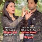 Vandana Lalwani Instagram - Aadat se Majboor 🫣 • • #salmanshaikh #vandanalalwani #fitnessdiet #chickenmomo #biryani #chicken #foodie #actors #funnyreels