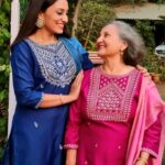 Vandana Lalwani Instagram - Happy Mother’s Day to my Star (Tara), my one & only strongest pillar of support. May you be blessed with a healthy and prosperous life filled with love and happiness ♥️♥️ #mothersday #motherdaughter #blessed #truelove #twinning #kurtasets #pinkandblue #vandanalalwani