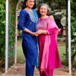 Vandana Lalwani Instagram - Happy Mother’s Day to my Star (Tara), my one & only strongest pillar of support. May you be blessed with a healthy and prosperous life filled with love and happiness ♥️♥️ #mothersday #motherdaughter #blessed #truelove #twinning #kurtasets #pinkandblue #vandanalalwani