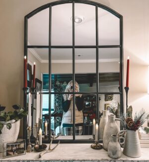 Vanessa Evigan Instagram - You know you’re getting old when you get the mirror of your dreams for Christmas and want to cry happy tears every time you walk past it. Mirror is from my favorite store in TN Moss and Embers. Also, this whole entry look inspired by @mossandemberstn