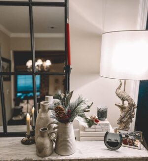 Vanessa Evigan Instagram - You know you’re getting old when you get the mirror of your dreams for Christmas and want to cry happy tears every time you walk past it. Mirror is from my favorite store in TN Moss and Embers. Also, this whole entry look inspired by @mossandemberstn