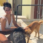 Vanessa Rubio Instagram - Must love dogs. Finding Dog Medicine outside a church in Crete, Greece earlier this year and in Kopan Monastery in Nepal.