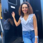 Vanessa Rubio Instagram - Playing Carmen on @cobrakaiseries is still a flower that continues to bloom in my heart ❤️ what a journey! Major chapter in my life 🩵It takes a village 🥰🫶🏽💛