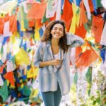 Vanessa Rubio Instagram - I’ve been continuing to fill my heart with travel. This first photo captured by @nicoletteaguinaldo after a visit to the very special Asura meditative cave in Pharping, Nepal, embodies the whole journey sweetly. May all the compassion and prayers poured out of Nepal come back manyfold at this time after the recent earthquake. There is so much spiritual wisdom here. I was beaming with joy in the meditative practice and energies ✨📿✨🙏🏽