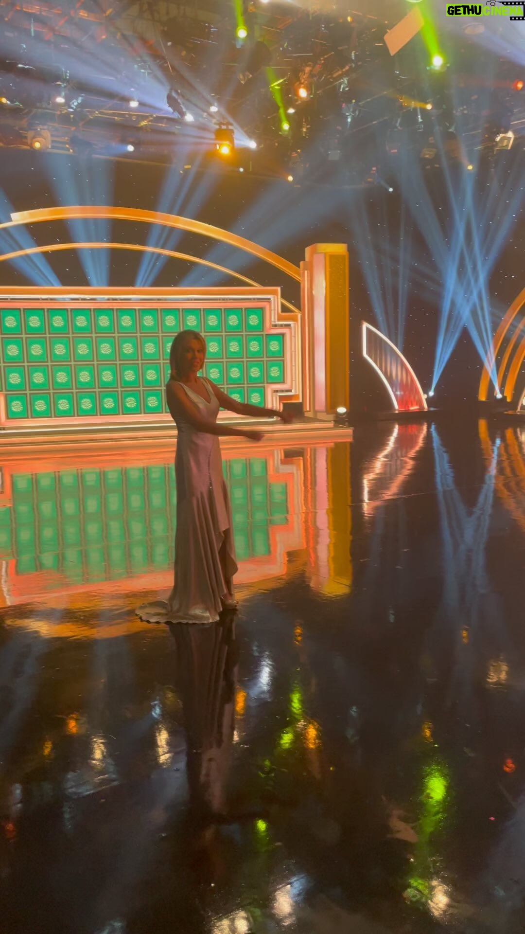 Vanna White - 4.2K Likes - Another peek at a commercial break. This time @k.schaal joined the fun. Bonus Fact: I don’t get to keep the dresses, but the shoes and jewelry are mine. 😀#celebritywheeloffortune