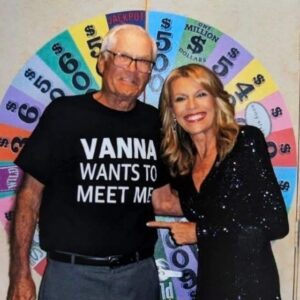 Vanna White Instagram - After hearing about this t-shirt, I couldn’t resist saying hello to this sweet man, Arvid. It made me smile!