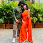 Vasanthi Krishnan Instagram - 🧡🧡🧡🧡🧡 . . . . Outfit by @dharshyaboutique 👗❤️❤️❤️ #instagram #vasanthikrishnan #love #picoftheday #desginerwear #cuteone #sareelove #cute
