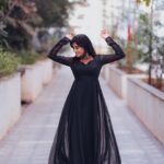 Vasanthi Krishnan Instagram - 🖤🖤🖤 outfit: @navyasri_mandava Click by: @absolutelyrahul