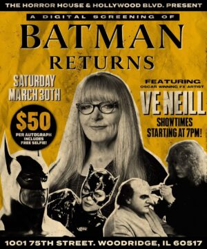 Ve Neill Instagram - This Saturday join me in Chicago to see a screening of Batman Returns! Showtime starts at 7!! Can’t wait to see all you!