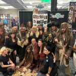 Ve Neill Instagram - Thank you to all who came by our booth @monsterpaloozaofficial to check out our school @legendsmakeupacademy demo of 12 pirates from Pirates of the Caribbean 🤍 The students and I had so much fun creating these characters and I hope you enjoyed watching them just as much! See yall tomorrow! Arghhh 🏴‍☠️ 🖤