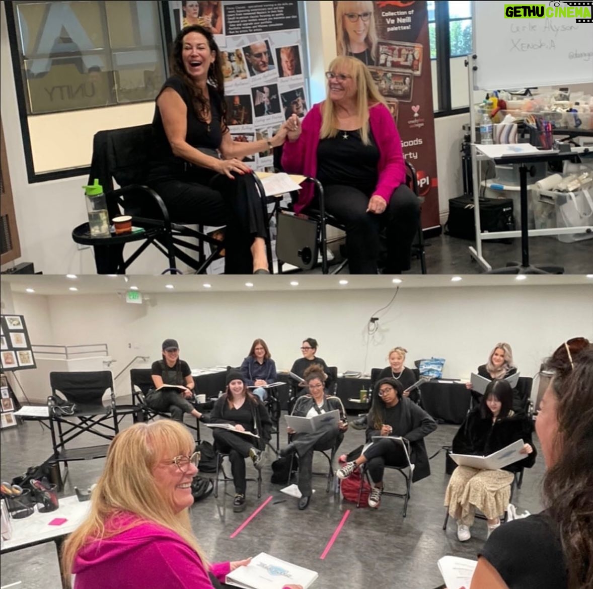 Ve Neill Instagram - Teamwork makes the dream work!💫 @nikolettaskarlatos and I teaching the business class this week for @legendsmakeupacademy 💖 • Sign up for classes at legendsmakeup.com #fx #fxmakeup #makeup #makeupartist #veneill #sfx #sfxmakeup #makeupindustry