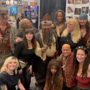 Ve Neill Instagram - Thank you to all who came by our booth @monsterpaloozaofficial to check out our school @legendsmakeupacademy demo of 12 pirates from Pirates of the Caribbean 🤍 The students and I had so much fun creating these characters and I hope you enjoyed watching them just as much! See yall tomorrow! Arghhh 🏴‍☠️ 🖤