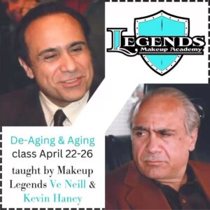 Ve Neill Instagram - ✨Hey guys and gals! Legends Makeup Academy is having some more classes real soon and we’re so excited to meet all of you, we’re having a character aging and de-aging class April 22nd-26th taught by the wonderful VeNeill and expert Kevin Haney @haney7560 
•
Sign up at Legendsmakeup.com but hurry because we have limited space for each class! See you there! 

#makeupartist #makeup #makeuptutorial #veneill #legendsmakeup