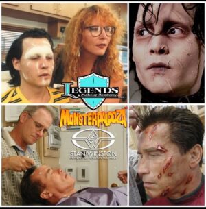 Ve Neill Instagram - This weekend @monsterpaloozaofficial you don’t want to miss @stevelaporte_facemaker recreating the Terminator 2/3 makeup, and @therealve recreating the Edward Scissorhands makeup, both originally applied alongside legend character creator Stan Winston! 

You can find these demos being done at the Stan Winston school booth this weekend! Terminator makeup will be done Saturday and Edward Scissorhands will be Sunday!
• 

These exclusive demos by the industry’s finest is co-sponsored by Stan Winston School and Legends Makeup Academy 
#monsterpalooza #makeup #makeupartist #sfxmakeup #makeupdemo #terminator #stanwinston