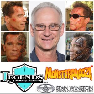 Ve Neill Instagram - Terminator fans come see academy award winner Steve LaPorte @stevelaporte_facemaker do an exclusive demo of the iconic Terminator 2 & 3 makeup that he applied in collaboration with legendary character creator Stan Winston! This demo will be held at the Stan Winston school booth on Saturday 6/3 @monsterpaloozaofficial 
YOU DONT WANT TO MISS IT! 
🌟
@monsterpaloozaofficial 
@stanwinstonschool 
@stevelaporte_facemaker 

This exclusive demo by one of the industry’s finest is co-sponsored by Stan Winston School and Legends Makeup Academy 
#monsterpalooza #makeup #makeupartist #sfxmakeup #makeupdemo #terminator #stanwinston