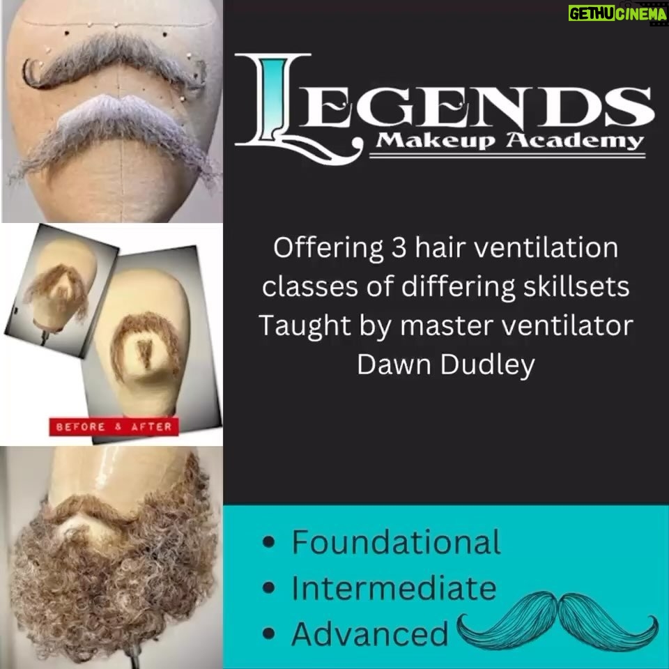Ve Neill Instagram - 🗣️ From June 3rd-21st Legends will be offering this set of ventilation classes taught by the wonderful Dawn Victoria Dudley @welldressedwigs ⭐️ It doesn’t matter what skill level you’re at we have a class for that! Ventilated facial hair pieces are the ultimate accessory in the creation of believable makeup. Learn the fine art of hair ventilation from a seasoned industry professional. Upon the completion of the course, each student will be able to demonstrate a working understanding of the fundamentals of designing and creating laced hairpieces, culminating in the creation of a camera-ready hairpiece! June 3rd-7th • Foundational Ventilation June 10th-14th• Intermediate Ventilation June 17th-21st • Advanced Ventilation Sign up 👇🏼👇🏼👇🏼👇🏼 legends makeup.com