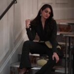 Vedika Pinto Instagram - One step at a time with these #RogerVivier beauties 👠 Styled by @dhruvadityadave in @rogervivier heels and earrings, a @linetribe_ pant suit and @cultgaia bag. 📸 by @rahulvohra94 💫