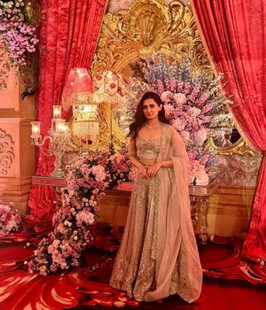 Vedika Pinto Instagram - < low quality pic // high quality drip insta caption trope > 

Felt like a real pari wearing @kreshabajajofficial and @vedadiamonds 💎