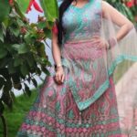 Veena Ponnappa Instagram - Sparkle and shine in a Lehenga divine @veena_ponnappa_vnaa ✨🥰💃🏻 Wardrobe Courtesy - @dharaatelier @beautybox_rent_house_bangalore #veena #veenaponnappa #ravoyichandamama #kannadaactress #pose #enjoying #happyme #telugu #teluguserials #etvtelugu #fashion #teluguserial #lehenga #actor #collaboration #smilehappily #pink #blue #smiling #actorlife #rudrani #collab #lehengalove #nani #functiontime #arrahman #mrunalthakur #hinanna