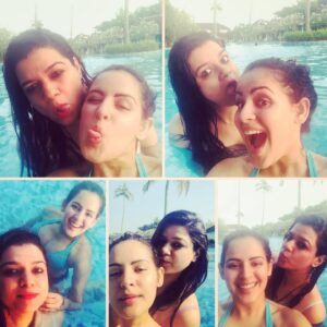 Venus Singh Instagram - I’m a water baby ..... ooohhh .... such a water baby !!! 👙🍻☀️🏊‍♀️ 🌊 .
.
No holiday is complete without bikinis, beers, a good swim & some cool pool pictures!! Tan lines make for good memories! .
. 📸 @mmohita (she loves to make me pose) 😋
Pool partner @mmohita 👯‍♀️
.
.
P.S. - try the @lauramercier Glow powder for that sun kissed glow...❤️It stayed on despite hours in the pool & I for sure glowed! 😍
.
.
.
#swimming #swim #swimmingpool #girlsswimwear #bikini #bikinilove #blue #bluewater #holiday #holidays #shotoniphone #iphonography #poolpic #happy #waterbaby #waterbabies #glow #sunkissed #magichour