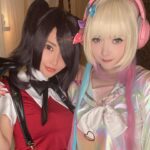 Venus Palermo Instagram – First Yuri cosplay with the beautiful @comacomachi3 🎀 Ame and KAngel are from the game NEEDY GIRL OVERLOAD 🧸 NOW ON FANSITE 💕 (link in bio 👀)