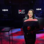 Veronika Danišová Instagram – Milá @tvnovaofficial včera to bolo krásné no s tebou je to také vždy😜prajeme ti nech si jednička ako doteraz, minimálne ďaľších 30 rokov👏🏼❤️ #nebesky #30letspolu #tvnova #bday makeup glam: @goddess_makeup_artist outfit: @martina_pipkova_loudova