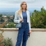 Veronika Mindal Instagram - A little bit of the cloudy view of Hollywood Hills after Sunday ceremony at Bel Air Presbyterian church ⛪️ . . . Bag @balenciaga Jeans @shopakira Top @zara Jacket @nordstrom