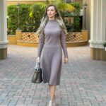 Veronika Mindal Instagram - Since my singing career paused due to the war and my move to America, which led to a creative crisis and a loss of self, thanks to my passion for fashion that pulled me out of complete depression. Now, thanks to Instagram for providing musical accompaniment to the photos, I have to choose compositions for my posts. I am forced, whether I like it or not, to listen to the music of other artists. I was surprised that I had not listened to the singer Sia ( @siamusic ) much before. But now, even in short snippets, I have listened to her compositions, and I am amazed at how talented and unique this extraordinary singer is. I have never seen so many hits in a row; it’s just something I’m delighted with and have great respect for her talent. . . . Dress by #theory__ Jacket & boots #guess Bag #hermes . . . . #actress #model #maturemodel #singer #songwriter #Hollywood #LosAngeles #NewYork #Paris #Milan #Ukraine #talent #artist #Instagram #Instastyle #tattooedgirl #Insta #vogue #style #outfit #fashioninspiration #fashion #design #fashiondesign #veronikamindal