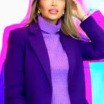 Veronika Mindal Instagram - Purple is beautiful mixture of red and blue: it’s both warm and cool and combines the power and energy of red and the sadness and tranquility of blue. Shades of purple communicate originality, brilliance, and visionary thinking. Such ‘purple’ qualities are imperative for creativity. . . . Coat #houseofharlow1960 Boots #michaelkors Bag #chanel . . . . . #actress #model #maturemodel #singer #songwriter #Hollywood #LosAngeles #NewYork #Paris #Milan #Ukraine #talent #artist #Instagram #Instastyle #tattooedgirl #Insta #vogue #style #outfit #fashioninspiration #fashion #design #fashiondesign #veronikamindal