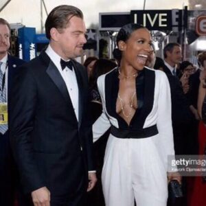 Vicky Jeudy Instagram - Lovely Memories...someone was a little too excited to meet Mr. Leonardo DiCaprio 💜 @sagawards 
#levelup #chocolateandvanillaswirl 
#foreshawdowing