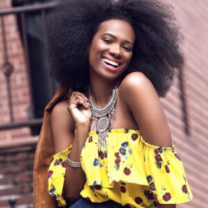 Vicky Jeudy Instagram - Thank you to @sheenmagazine and the creative team @francesca_andre_photography @jessicasbeautychair @oshuns_crown @looksbylunden 
#vickyjeudy  #naturalhair #glam