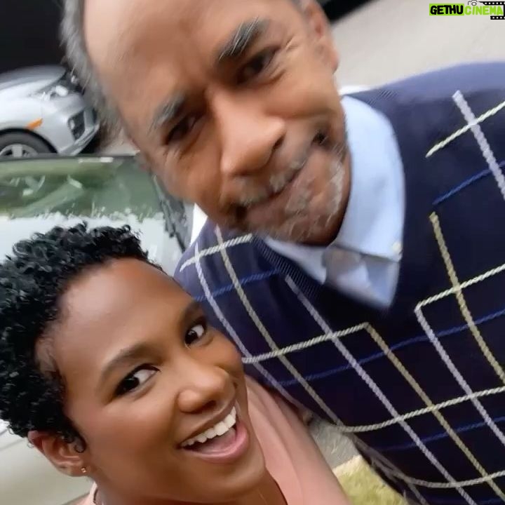 Vicky Jeudy Instagram - Love having fun with the legendary @timreidsr #moviemaking