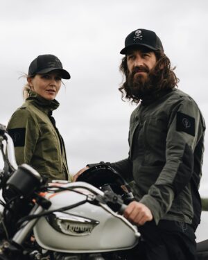 Victoria Pendleton Instagram - “Courage is being scared to death - but saddling up anyway.” - John Wayne

Throwback to the track at Malle Mile where co-founder Louis was joined by brand ambassador Victoria Pendleton for a Triumph motorbike ride out. 🏍️

Both pictured wearing the Hybrid Jacket, a versatile, water and wind resistant, rip stop layer, perfect for the changing seasons.

📸 @mhardy_photo 

#ThruDark #EndeavourThroughAdversity #Hybrid