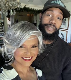 Victoria Rowell Instagram - Trevor Jackson @Beverlyhillshair is one of my fave makeup & hair #glamsquad artisans in the biz! Creative, gifted, kind! Can’t wait to share more later!!! 
Makeup by Black owned brands #BlackOpal #Juvias Place. Lipstick @maccosmetics