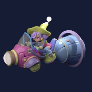 Victoria Ying Instagram - Week 6 Homework for @azuubanana's Blender class! I'm learning so much and it's been a real blast. I started making Witches for this class and I'll probably stick with them. 
.
.
.
.
#blender3d #blenderanimation #3d #mech #scooter #blendersketch #3dart #CG